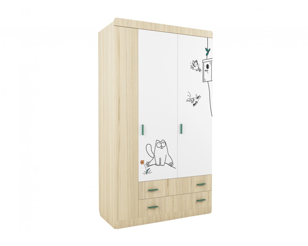 Шкаф двухдверный широкий Кот-0