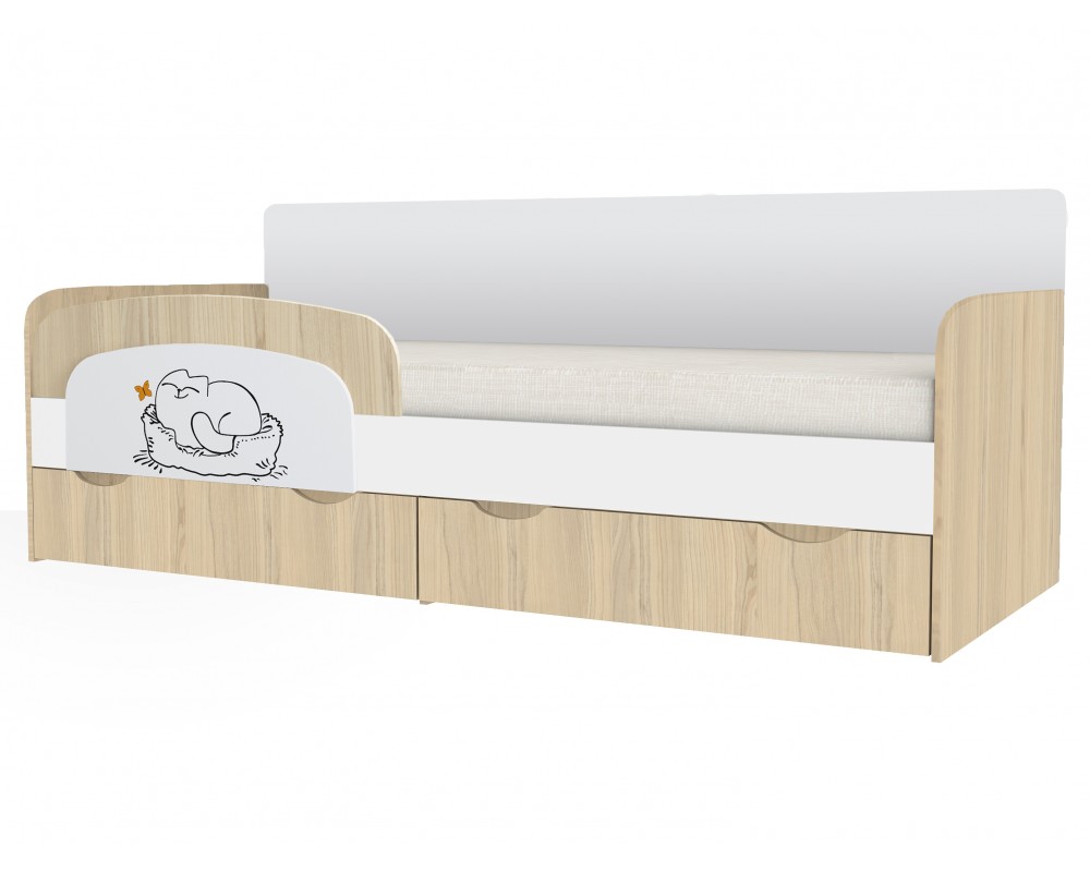 Кровать-тахта Кот с бортиком Кровать-тахта Кот с бортиком-0