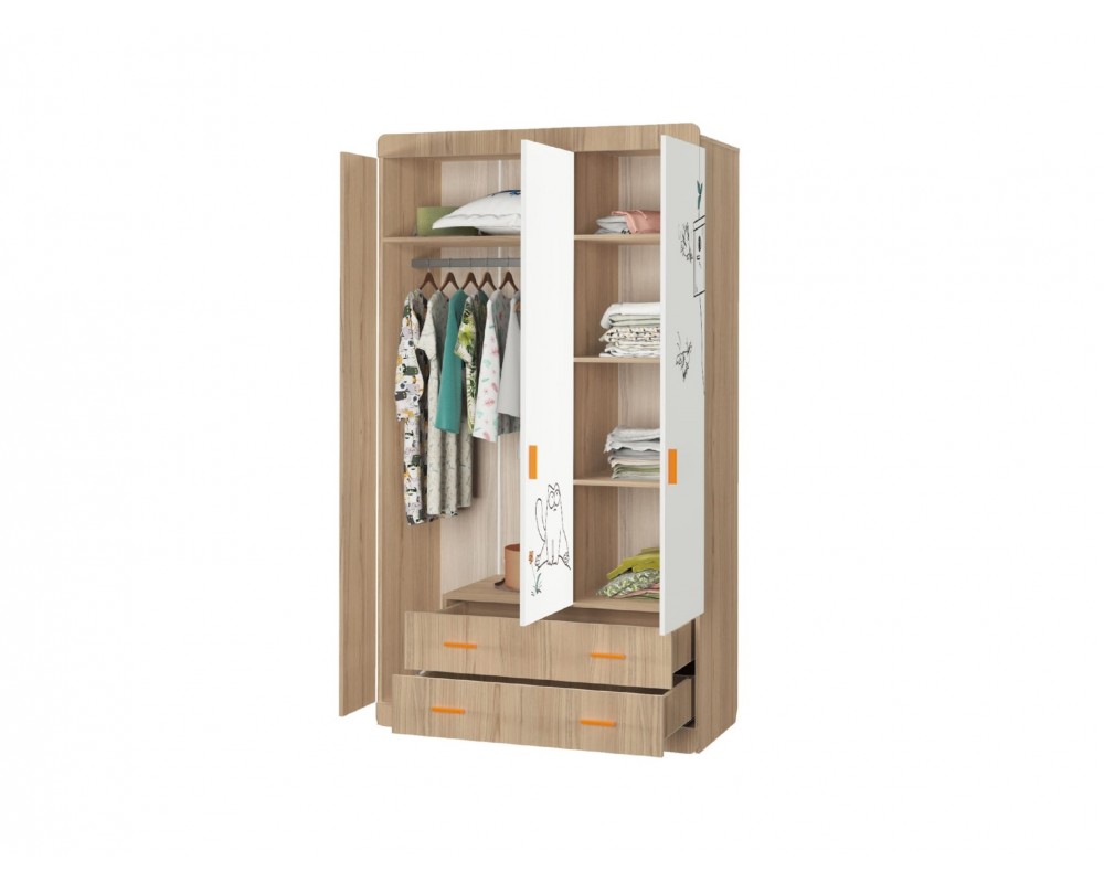 Шкаф двухдверный широкий Кот-7