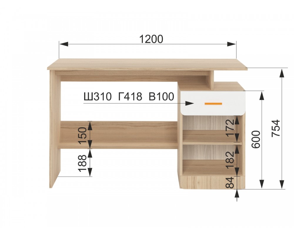 Стол письменный Кот Стол письменный Кот-1