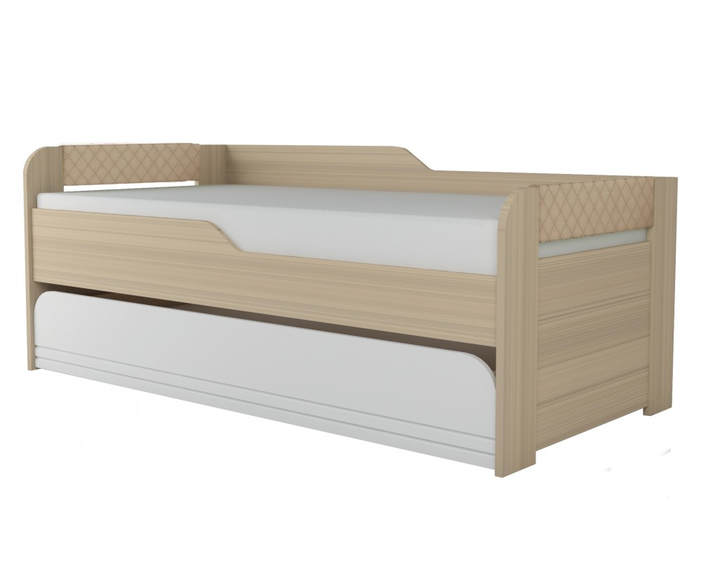 Кровать 2-уровневая Стиль Кофе с молоком Кровать 2-уровневая Стиль Кофе с молоком-0