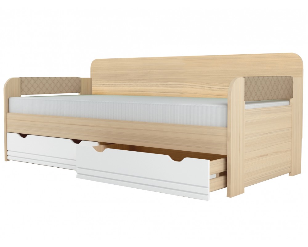 Кровать-тахта Стиль Кофе с подушками с бортиком Кровать-тахта Стиль Кофе с подушками с бортиком-3