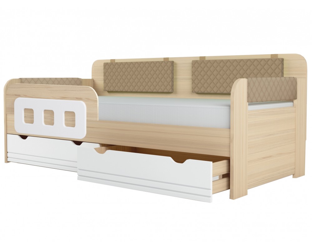 Кровать-тахта Стиль Кофе с подушками с бортиком Кровать-тахта Стиль Кофе с подушками с бортиком-0