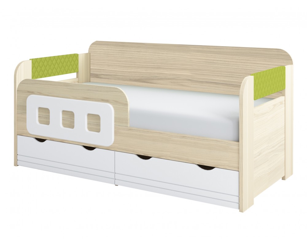 Кровать-тахта малая Стиль Лайм с бортиком с подушками Кровать-тахта малая Стиль Лайм с бортиком с подушками-2