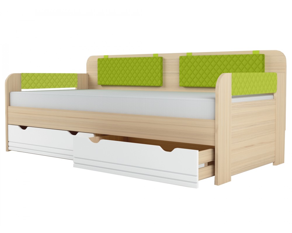 Кровать-тахта Стиль Лайм с подушками с бортиком Кровать-тахта Стиль Лайм с подушками с бортиком-1