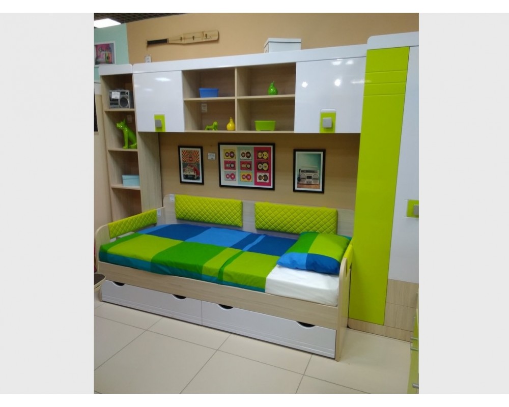 Кровать-тахта Стиль Лайм с подушками с бортиком Кровать-тахта Стиль Лайм с подушками с бортиком-6