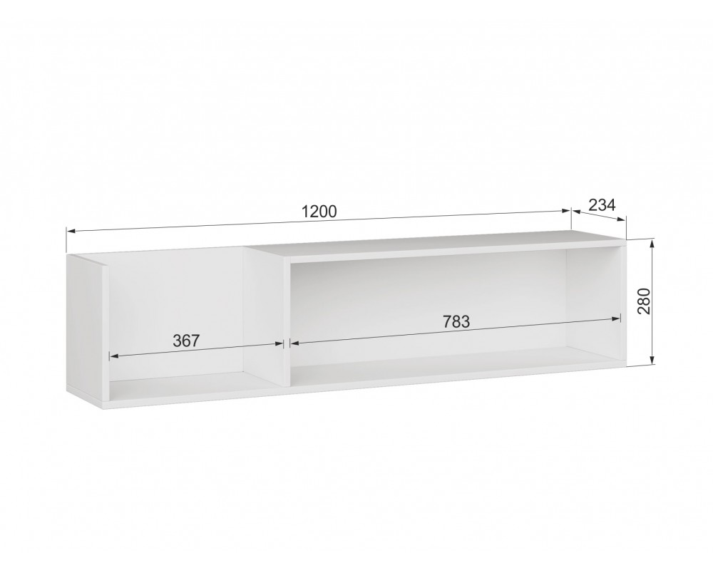 Полка навесная белая Чарли Полка навесная белая Чарли-2