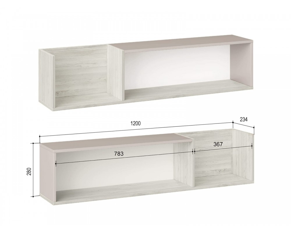 Полка навесная Кашемир Чарли Полка навесная Кашемир Чарли-2