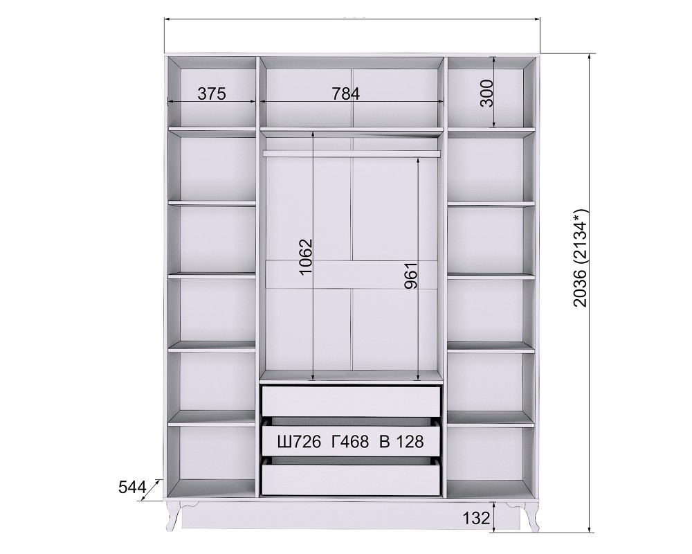 Шкаф четырехдверный Розалия Шкаф четырехдверный Розалия-7