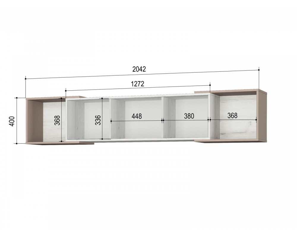 Полка навесная Зефир Полка навесная Зефир-1