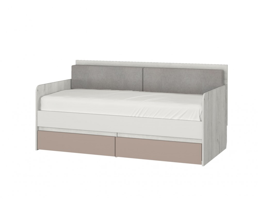 Кровать-тахта Зефир голубой малая с подушками-0