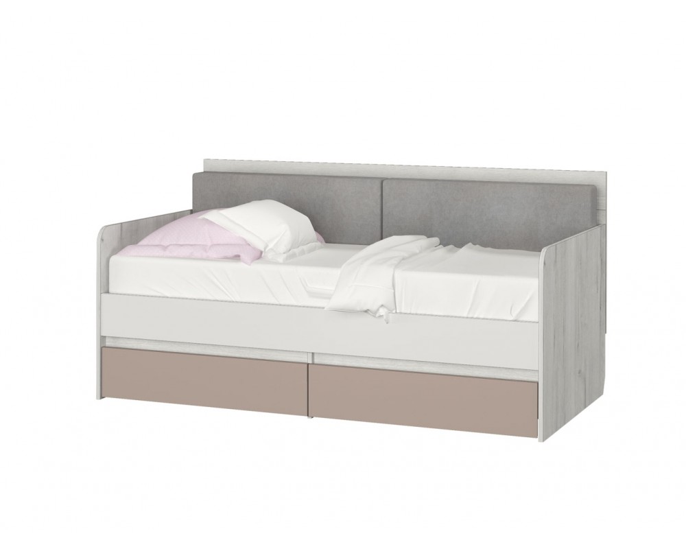 Кровать-тахта Зефир голубой малая с подушками-3