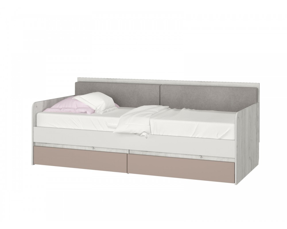 Кровать-тахта Зефир розовый с подушками с бортиком Кровать-тахта Зефир розовый с подушками с бортиком-4