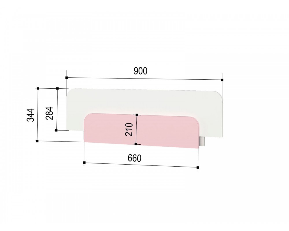 Кровать-тахта Зефир розовый малая с бортиком Кровать-тахта Зефир розовый малая с бортиком-4