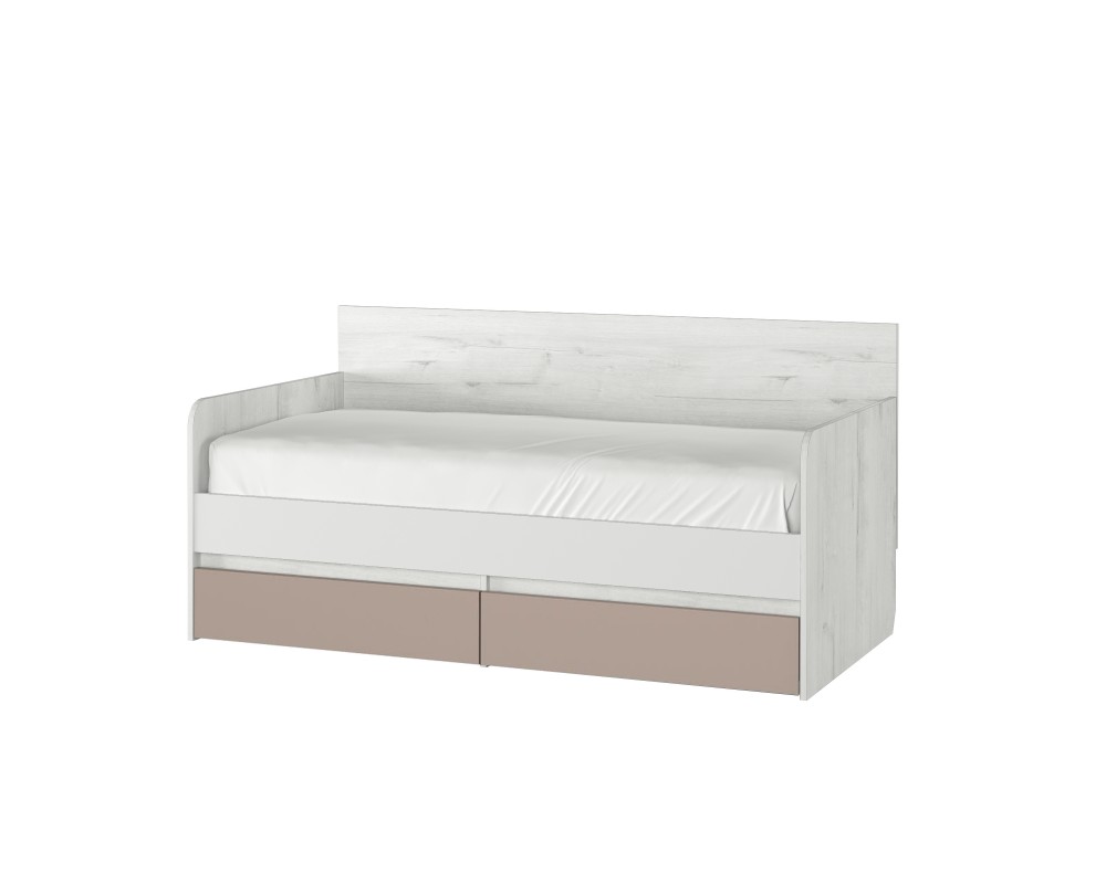 Кровать-тахта Зефир голубой малая с бортиком-0