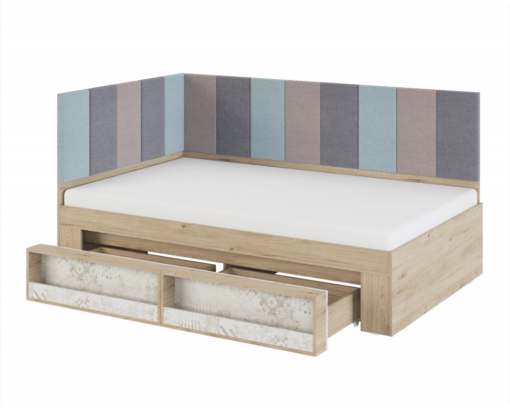 Кровать-тахта 1,2 Алиса с мягкой спинкой Кровать-тахта 1,2 Алиса с мягкой спинкой-2