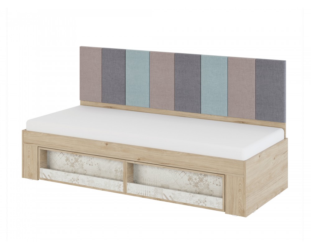 Кровать-тахта 0,8 Алиса с мягкой спинкой Кровать-тахта 0,8 Алиса с мягкой спинкой-0