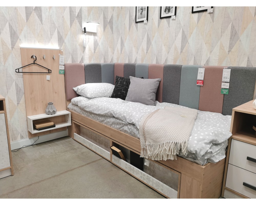 Кровать угловая 0,8 Алиса с мягкой спинкой Кровать угловая 0,8 Алиса с мягкой спинкой-5