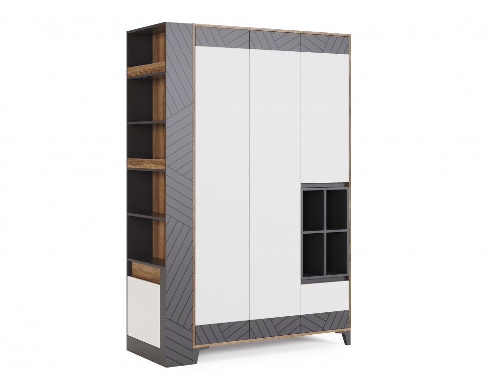 Шкаф трехдверный со стеллажом Гринвич Шкаф трехдверный со стеллажом Гринвич-0