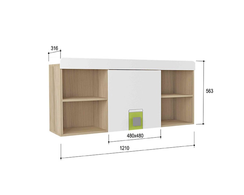 Полка навесная малая Стиль Лайм Полка навесная малая Стиль Лайм-1