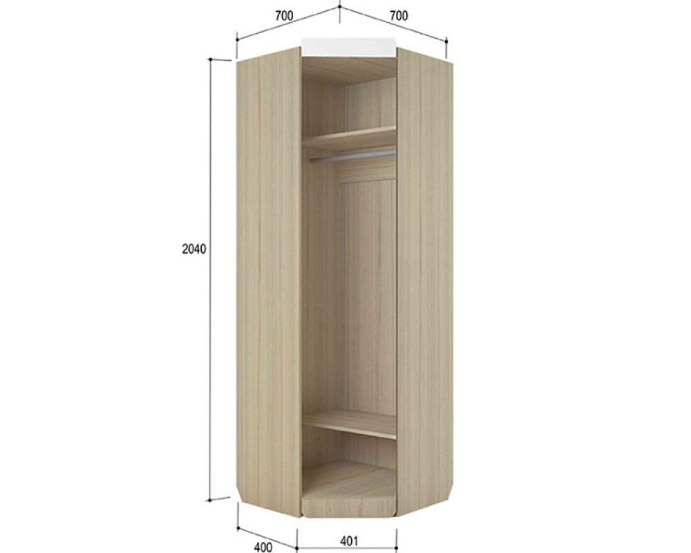 Шкаф угловой Стиль Кофе с молоком Шкаф угловой Стиль Кофе с молоком-2