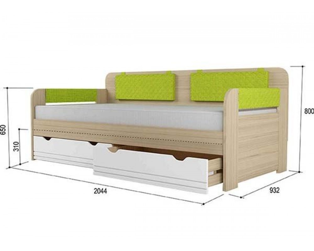 Кровать-тахта Стиль Лайм с подушками Кровать-тахта Стиль Лайм с подушками-1